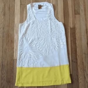 Ali Ro Sleeveless Beaded Silk Tank Shift Dress